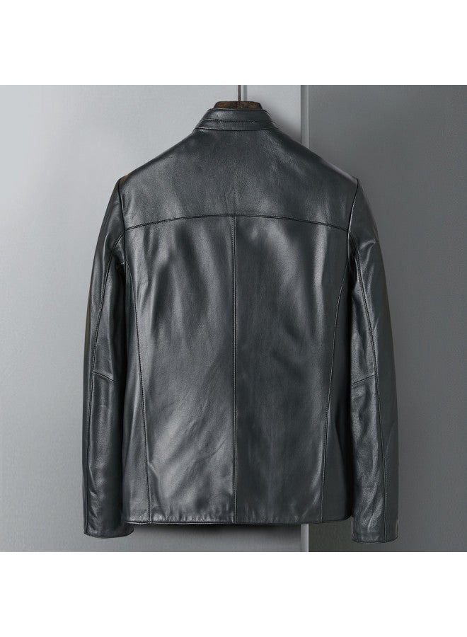 Fapai سترة جلدية حضرية عادية للخريف معطف جلد رجالي - Image 2